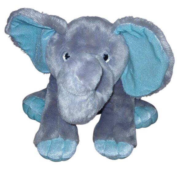Aurora Destination Nation Elephant Plush Gray Green Stuffed Animal Soft Toy - Picture 1 of 4